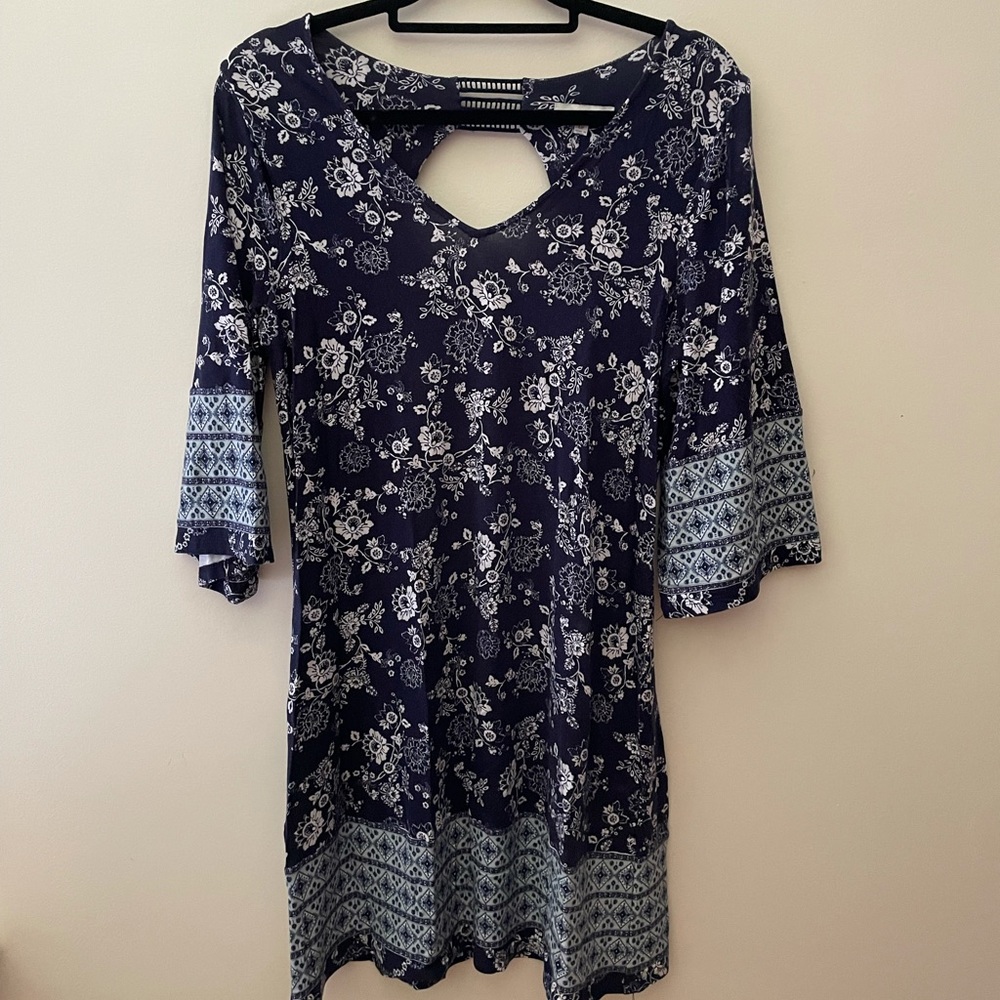 Navy Wren Knit Dress by Skies are Blue, size MP
